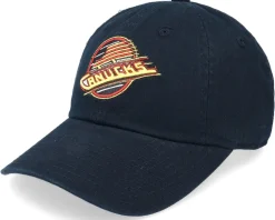 Sale American Needle Vancouver Canucks Blue Line Black Dad Cap -