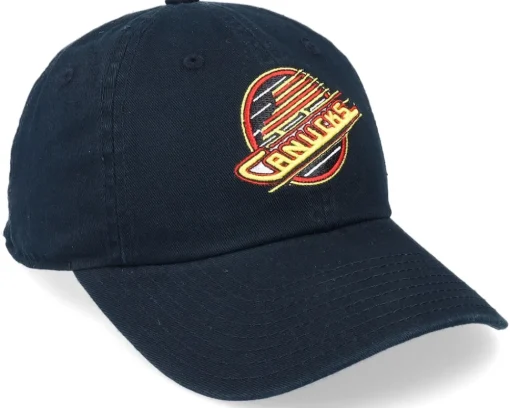 Sale American Needle Vancouver Canucks Blue Line Black Dad Cap -