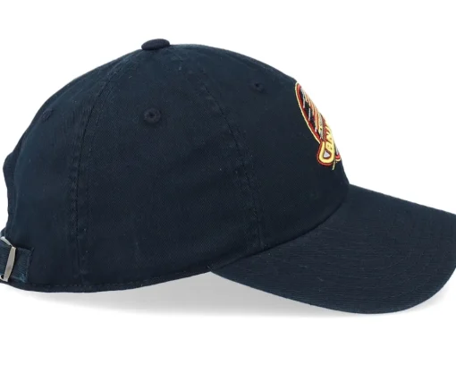 Sale American Needle Vancouver Canucks Blue Line Black Dad Cap -