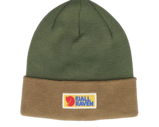 Cuff Beanies-Fjällräven Vardag Classic Beanie Brown-laurel Green Cuff -