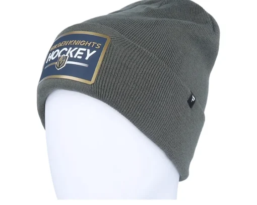 Cuff Beanies-Fanatics Vegas Golden Knights Authentic Charcoal Cuff -