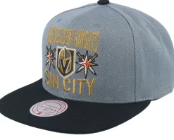 Snapback-Mitchell & Ness Vegas Golden Knights City Love Grey/Black Snapback -