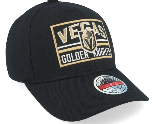 Adjustable-Mitchell & Ness Vegas Golden Knights Horizon Patch Classic Red Adjustable - Black