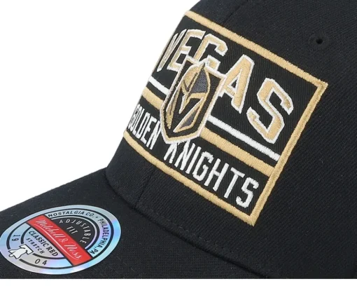 Adjustable-Mitchell & Ness Vegas Golden Knights Horizon Patch Classic Red Adjustable - Black