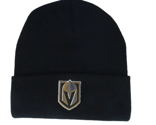 Online American Needle Vegas Golden Knights Terrain Knit Solid Black Cuff -