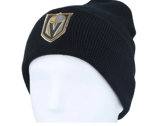 Online American Needle Vegas Golden Knights Terrain Knit Solid Black Cuff -