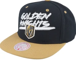 Snapback-Mitchell & Ness Vegas Golden Knights Transcript /Tan Snapback - Black