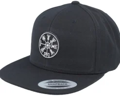 Snapback-Vikings Vegvisir Rungalder Patch Black Snapback -
