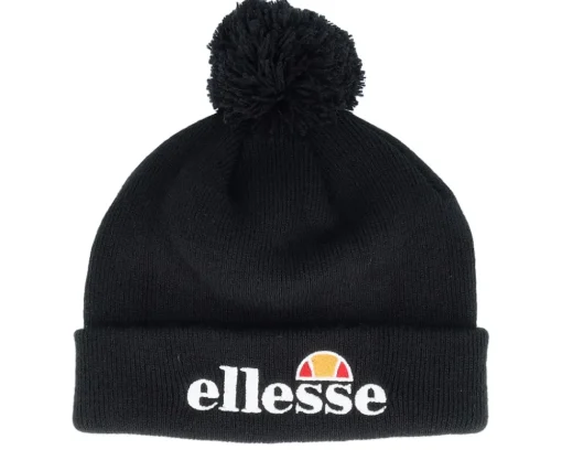 New Ellesse Velly Infant Beanie Black Pom -