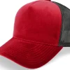 Blanks-Equip Velvet /Black A-frame Trucker - Red