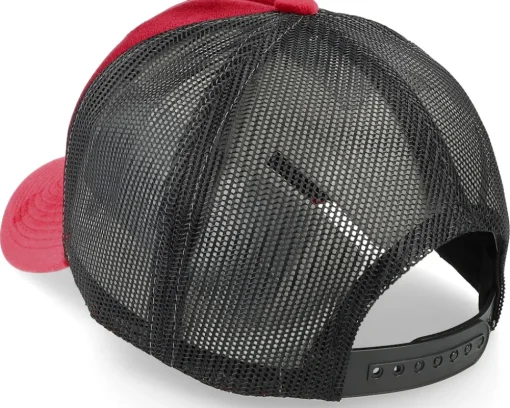 Blanks-Equip Velvet /Black A-frame Trucker - Red