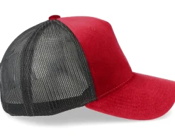 Blanks-Equip Velvet /Black A-frame Trucker - Red