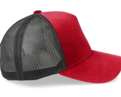 Blanks-Equip Velvet /Black A-frame Trucker - Red