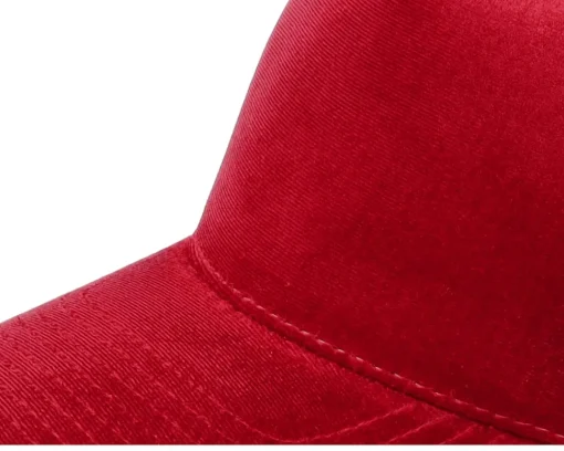 Blanks-Equip Velvet /Black A-frame Trucker - Red