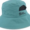 Buckets-Jack Wolfskin Vent Hat Jade Green Bucket -