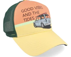 Trucker-Coastal Vibes And Tides Sun Yellow Trucker -