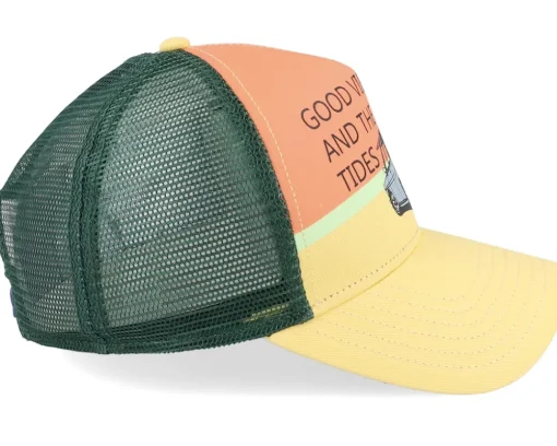 Trucker-Coastal Vibes And Tides Sun Yellow Trucker -