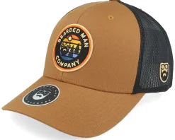 Trucker-Bearded Man Vibrant Sunset Patch Caramel/Black Trucker -