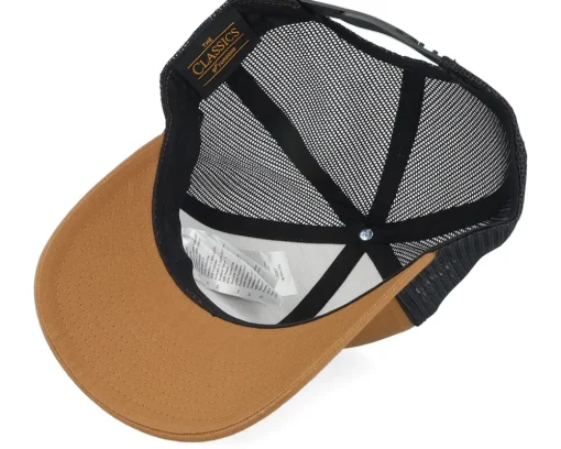 Trucker-Bearded Man Vibrant Sunset Patch Caramel/Black Trucker -