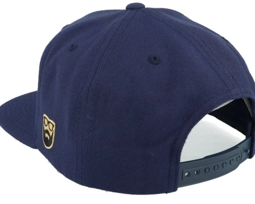 Snapback-Bearded Man Vibrant Sunset Patch Navy Blue Snapback -