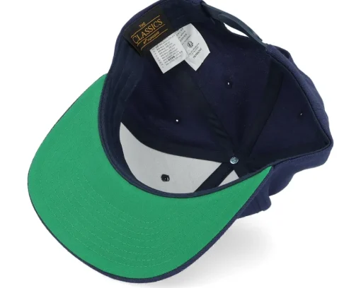 Snapback-Bearded Man Vibrant Sunset Patch Navy Blue Snapback -