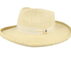 Straw Hat-Brixton Victoria Straw Natural/Oat Milk Fedora -