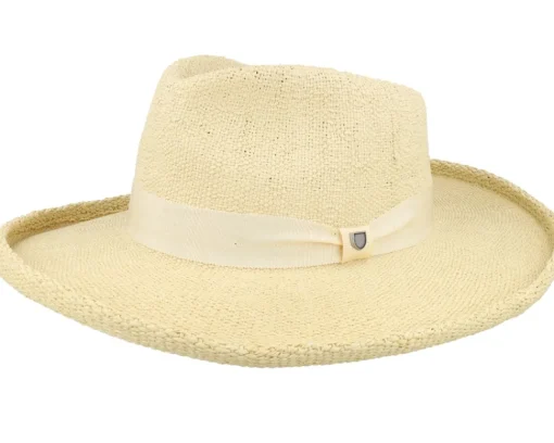 Straw Hat-Brixton Victoria Straw Natural/Oat Milk Fedora -