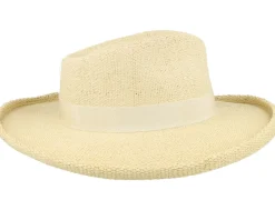 Straw Hat-Brixton Victoria Straw Natural/Oat Milk Fedora -