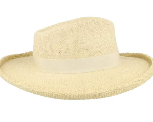 Straw Hat-Brixton Victoria Straw Natural/Oat Milk Fedora -