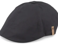 New Fjällräven Övik Dark Grey Flatcap - Black