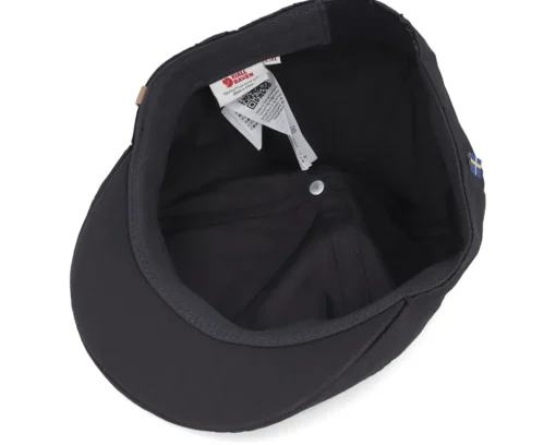 New Fjällräven Övik Dark Grey Flatcap - Black