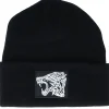 Outlet Vikings Viking Wolf Black Patch Black Beanie -