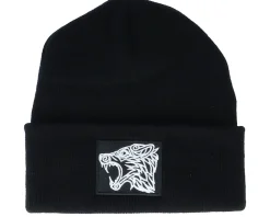 Outlet Vikings Viking Wolf Black Patch Black Beanie -