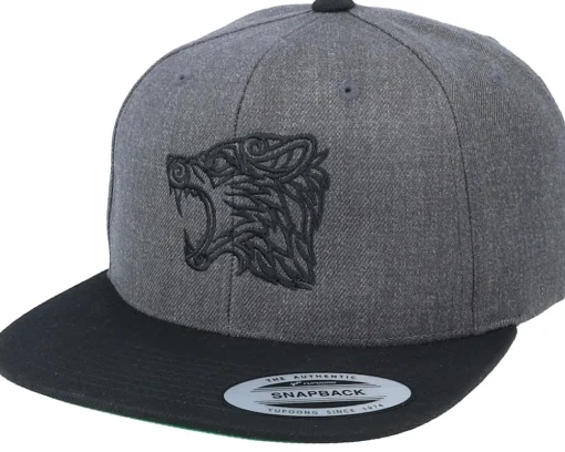 Snapback-Vikings Viking Wolf Charcoal Grey/Black Snapback -