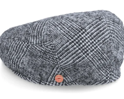 Discount Mayser Vincent Soft Casual Black/Grey Flat Cap -