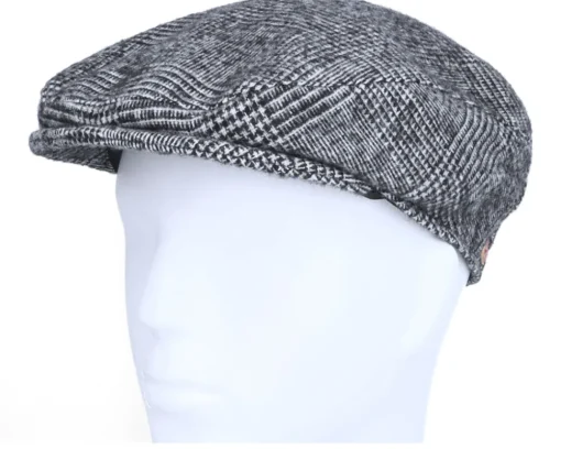 Discount Mayser Vincent Soft Casual Black/Grey Flat Cap -