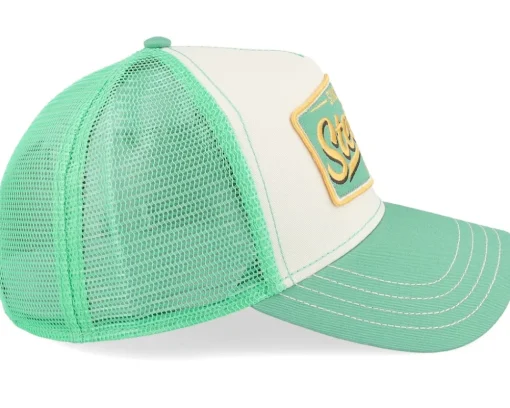 Trucker-Stetson Vintage Mint/Off White A-Frame Trucker - White, Green
