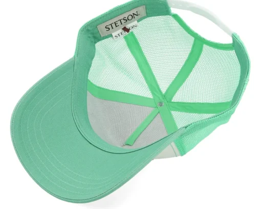 Trucker-Stetson Vintage Mint/Off White A-Frame Trucker - White, Green