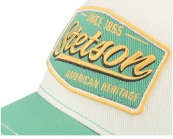 Trucker-Stetson Vintage Mint/Off White A-Frame Trucker - White, Green