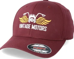 Flexfit-Born To Ride Vintage Motors Maroon Flexfit -