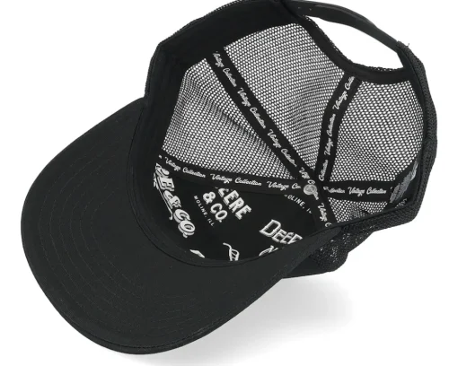 Trucker-John Deere Vintage Stock Cert Black Trucker -