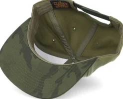 Snapback-Yupoong Visor Camo Olive Snapback -