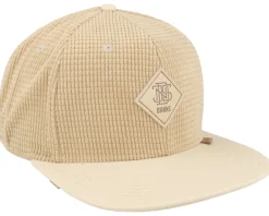 Snapback-Djinns Waffle Corduroy Snapback - Beige