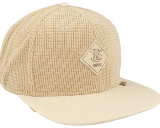 Snapback-Djinns Waffle Corduroy Snapback - Beige