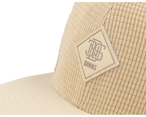 Snapback-Djinns Waffle Corduroy Snapback - Beige