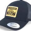 Trucker-Iconic Warning Highly Explosive Patch Black Trucker -
