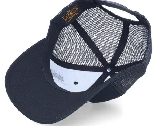 Trucker-Iconic Warning Highly Explosive Patch Black Trucker -