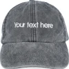 Dad Cap-Beechfield Washed Dad Cap With Embroidery - Black