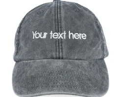 Dad Cap-Beechfield Washed Dad Cap With Embroidery - Black