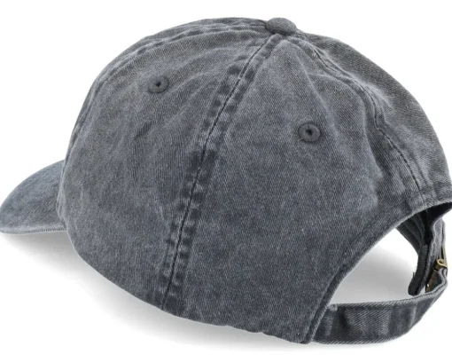 Dad Cap-Beechfield Washed Dad Cap With Embroidery - Black